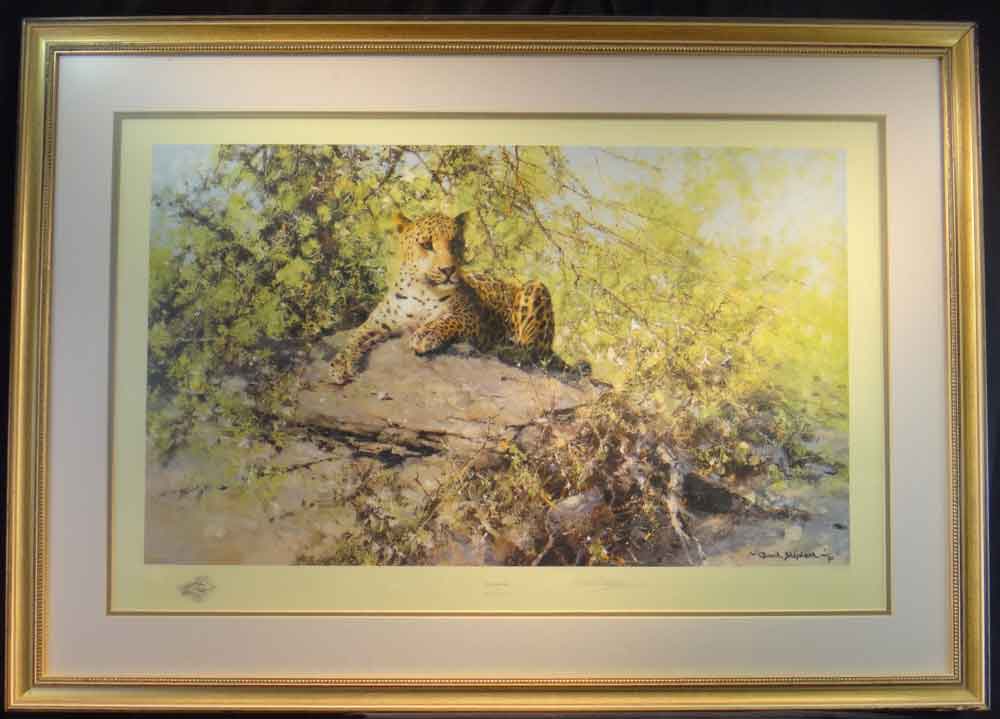 david shepherd Sentinel, signed limited edition print, framed