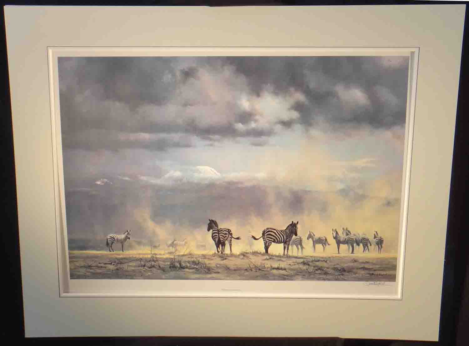 david shepherd, Storm over Amboseli, signed limited edition print