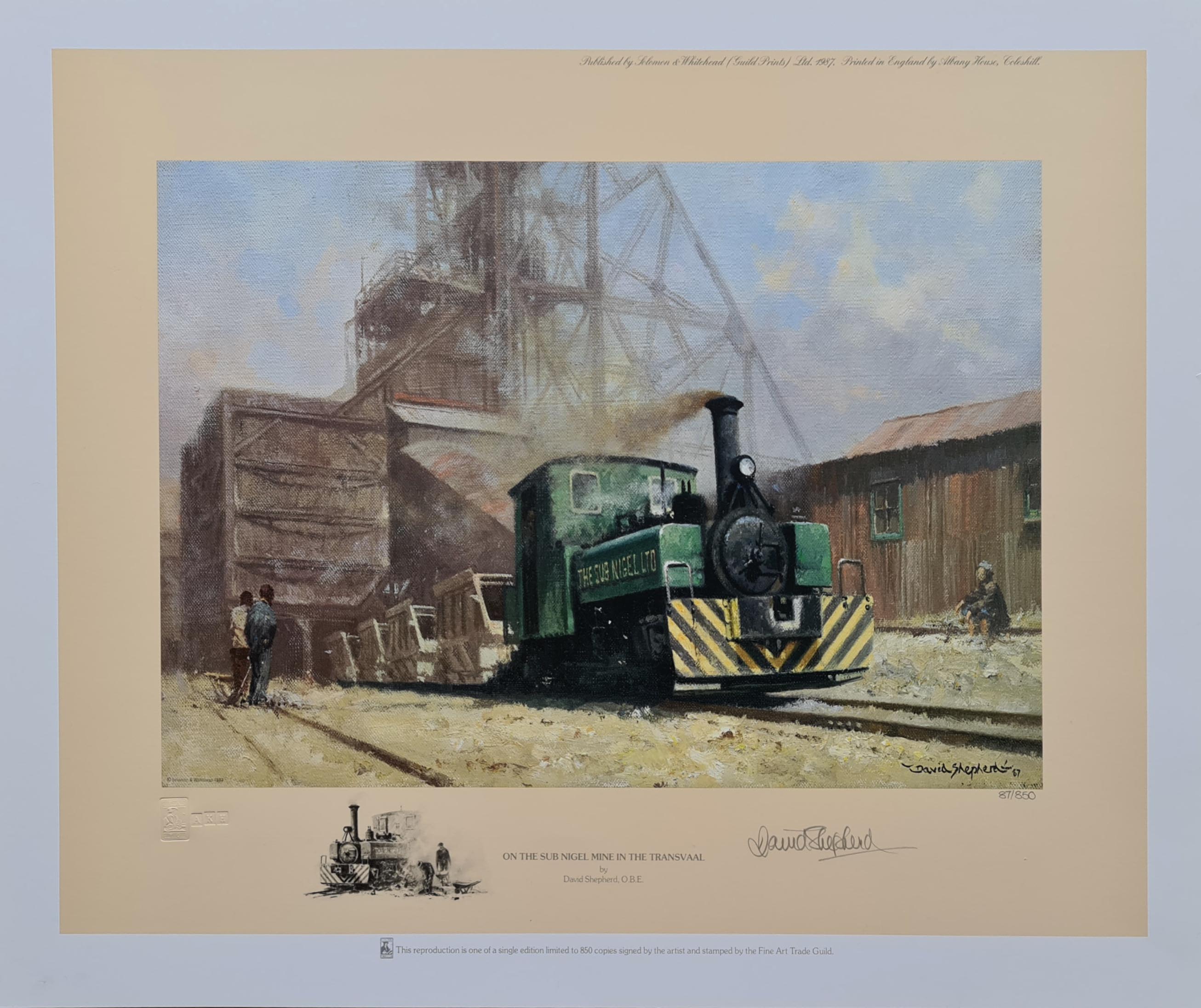 david shepherd, Sub-Nigel mine on the Transvaal, railway