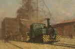 david shepherd, sub nigel mine in the Transvaal, steam trains