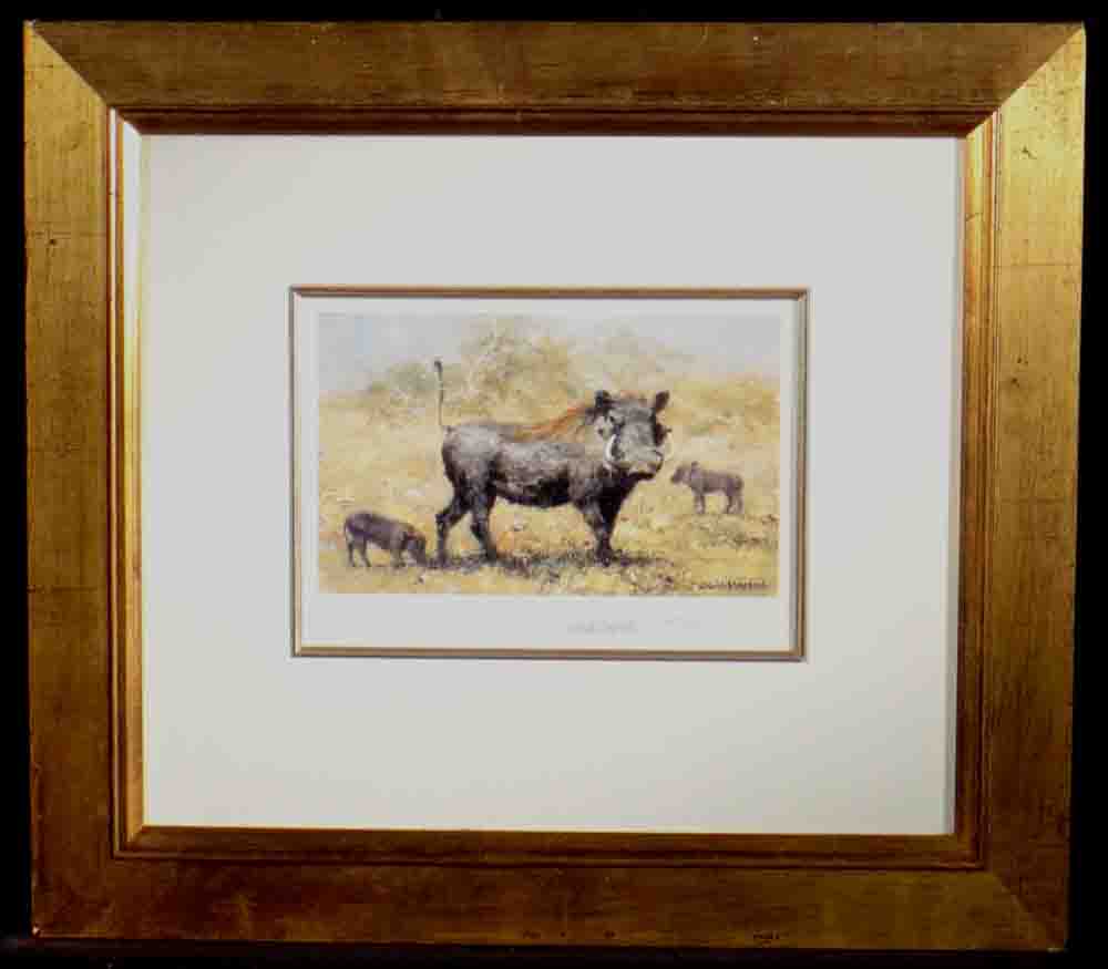 david shepherd, Warthogs, signed print