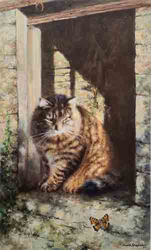 david shepherd, Whisky the Farmyard Cat, signed print