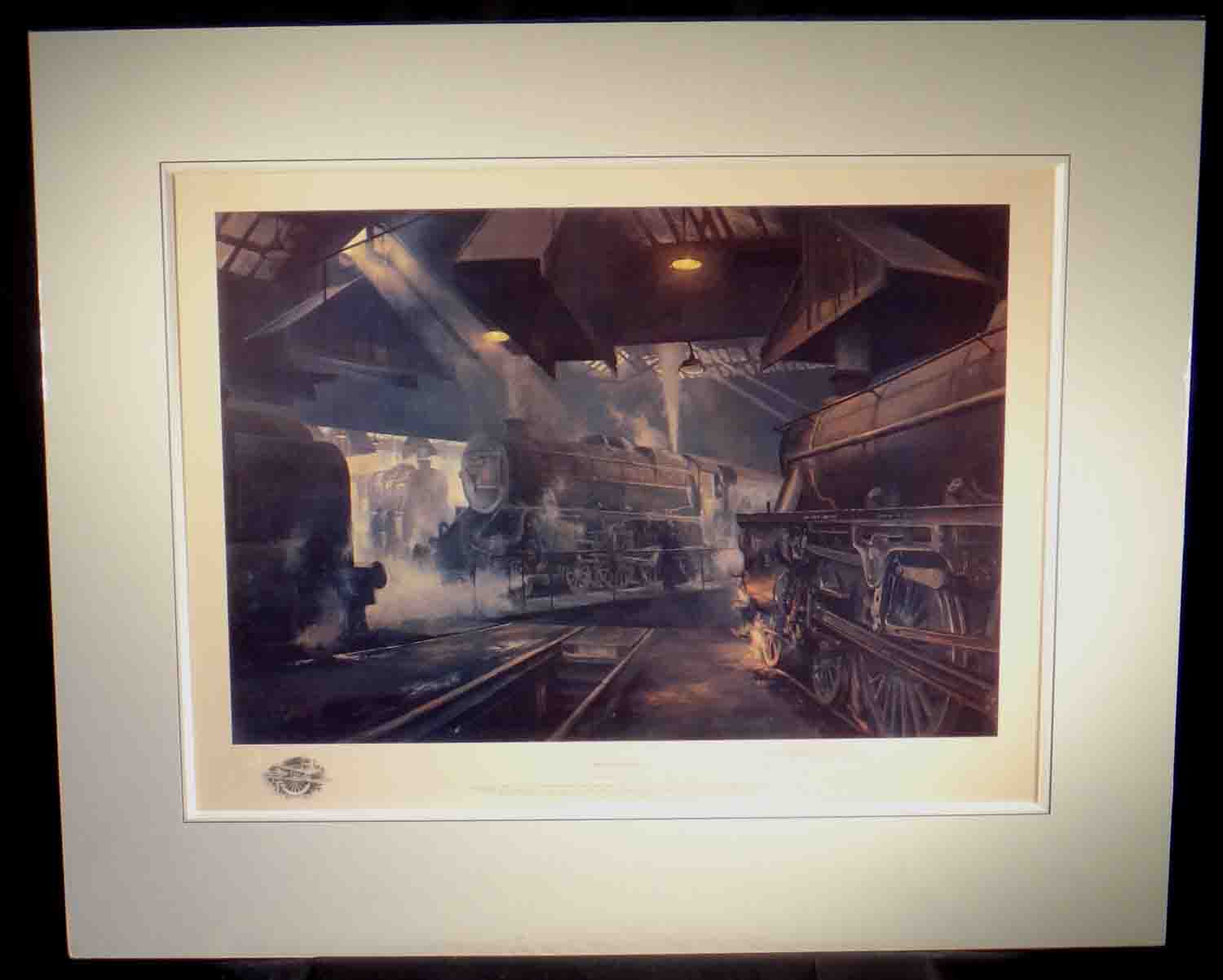 david shepherd,signed limited edition print, willesden sheds
